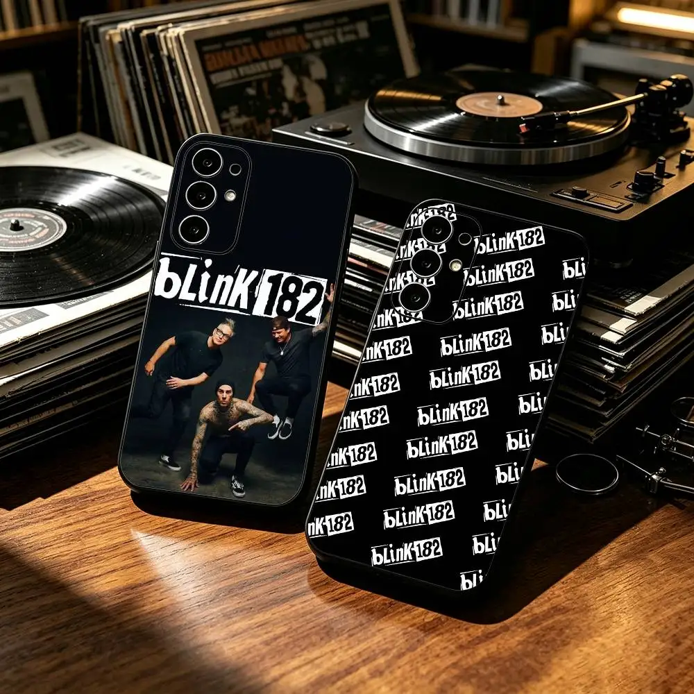 Pop Punk B-Blink-182  Black Phone Case for Samsung S25 24 23 22 21 20 30 Ultra Plus Fe Note 10 5G Cover