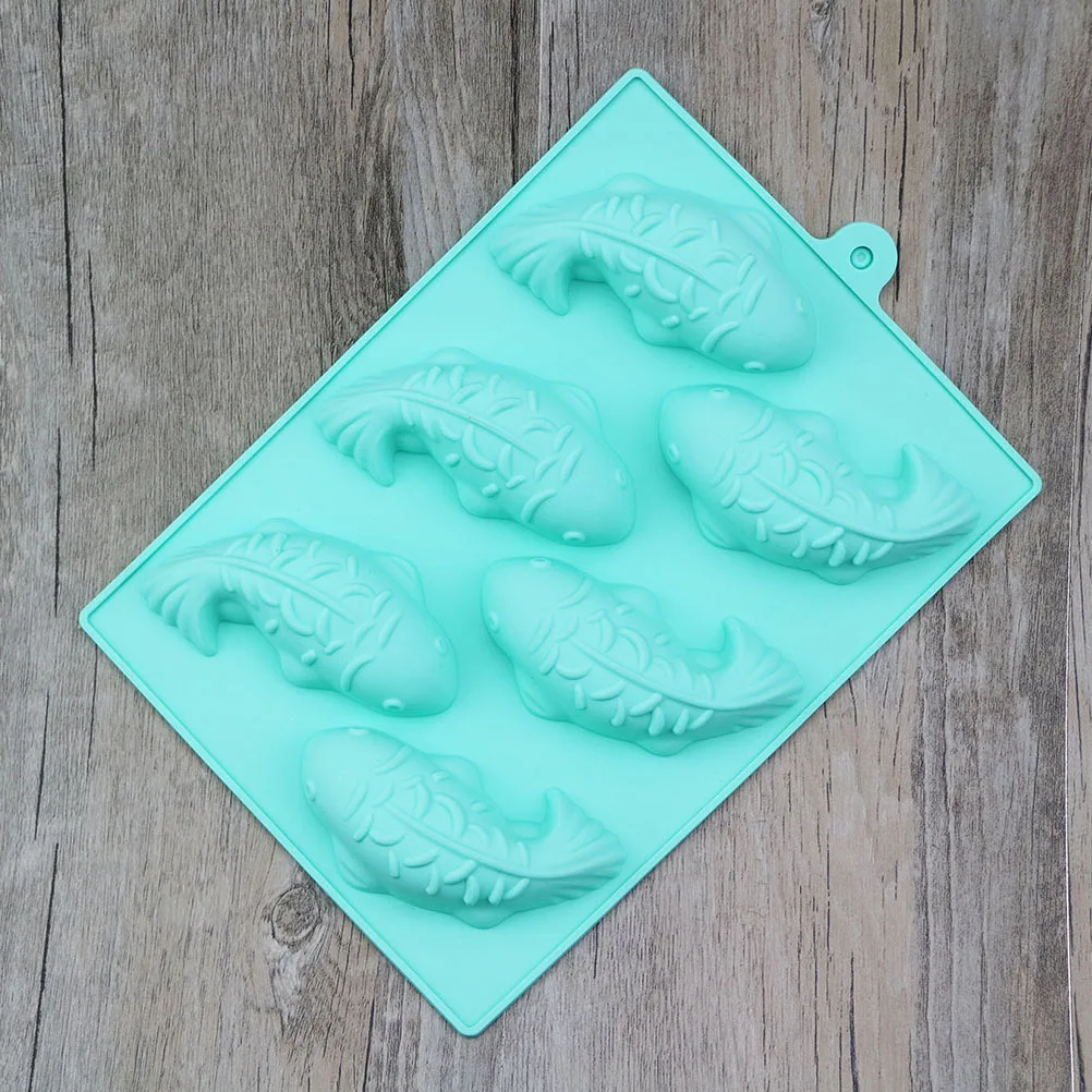 

2Pcs Silicone Cake Molds Carp Shape DIY Baking Supplies for Pudding Jelly Fudge Easy to Use Clean Carp Silicone
