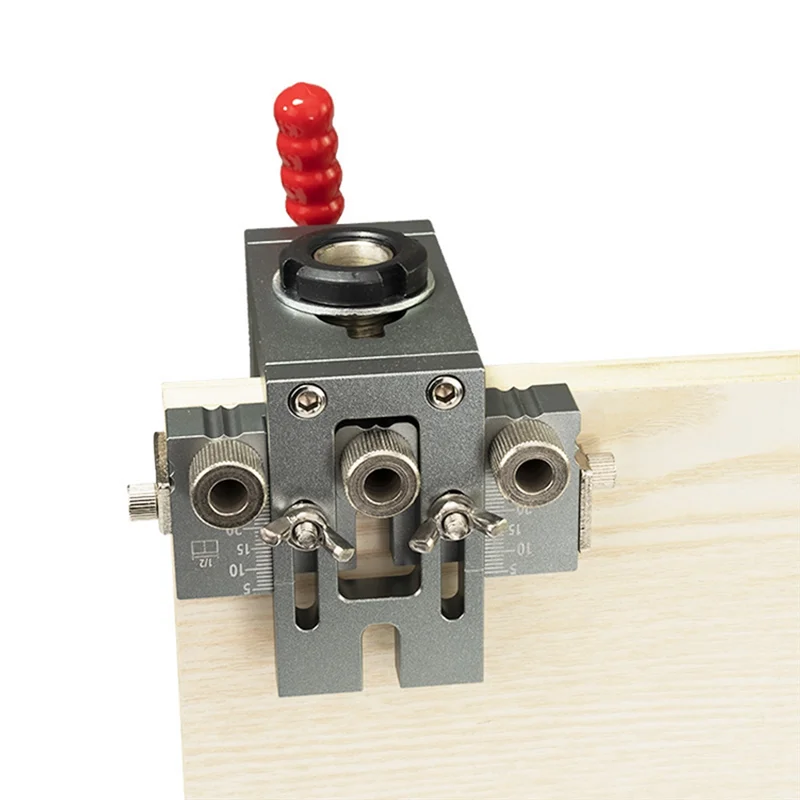 Woodworking Dowelling Jig Kit Adjustable 3 In 1 Wood Drilling Guide Puncher Locator Wood Hole Opener Carpentry DIY Tools Durable
