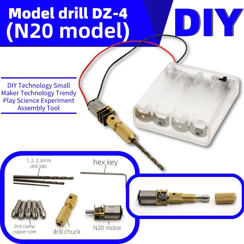 

Модель дрели своими руками DZ-4 (N20 Style) — набор для научных экспериментов, инструмент для сборки, развивающая игрушка STEM для детей и взрослых