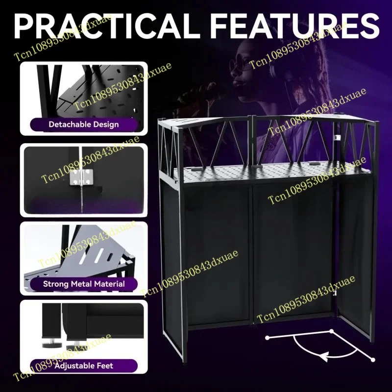 Custom Design Mingtang Stage Booth Foldable Stand Light Emitting Diode Station Mobile Flexible Folding DJ Mixer Truss Table
