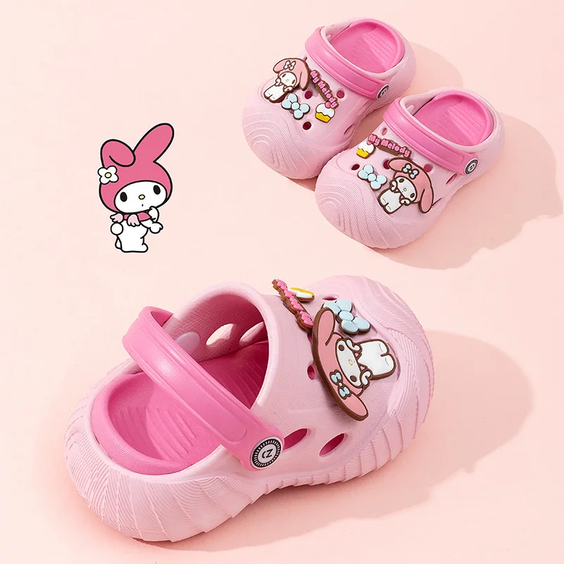 حار سانريو فتاة مرحبا كيتي Kawaii موضة شباشب لخارج المنزل طالب الصيف عدم الانزلاق مقاومة للاهتراء الطفل باوتو النعال جديد