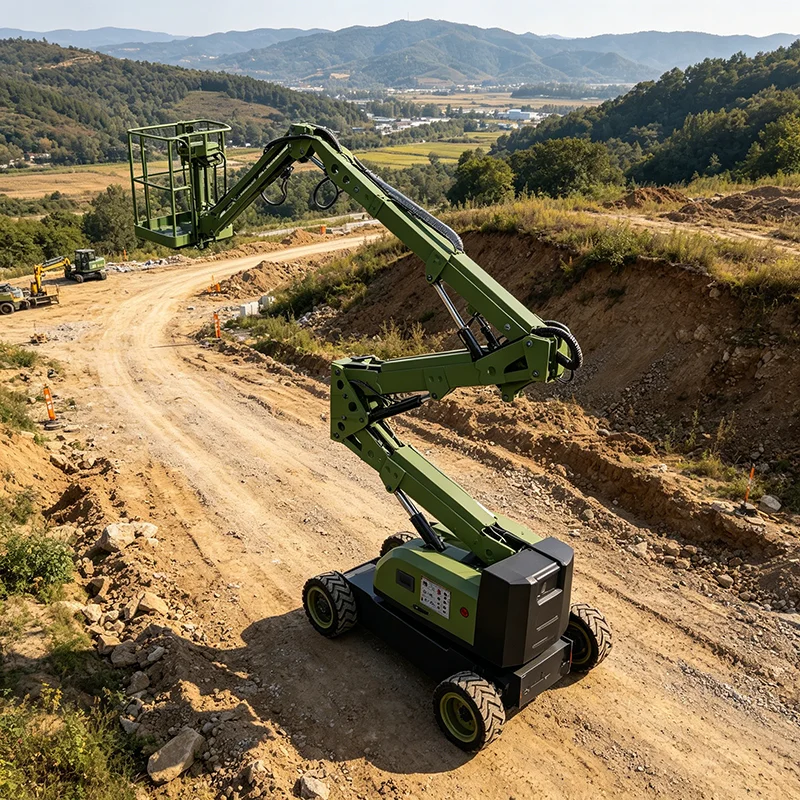 Articulated Telescopic Boom Lift Multi Functional Aerial Platform For Construction And Industrial Use