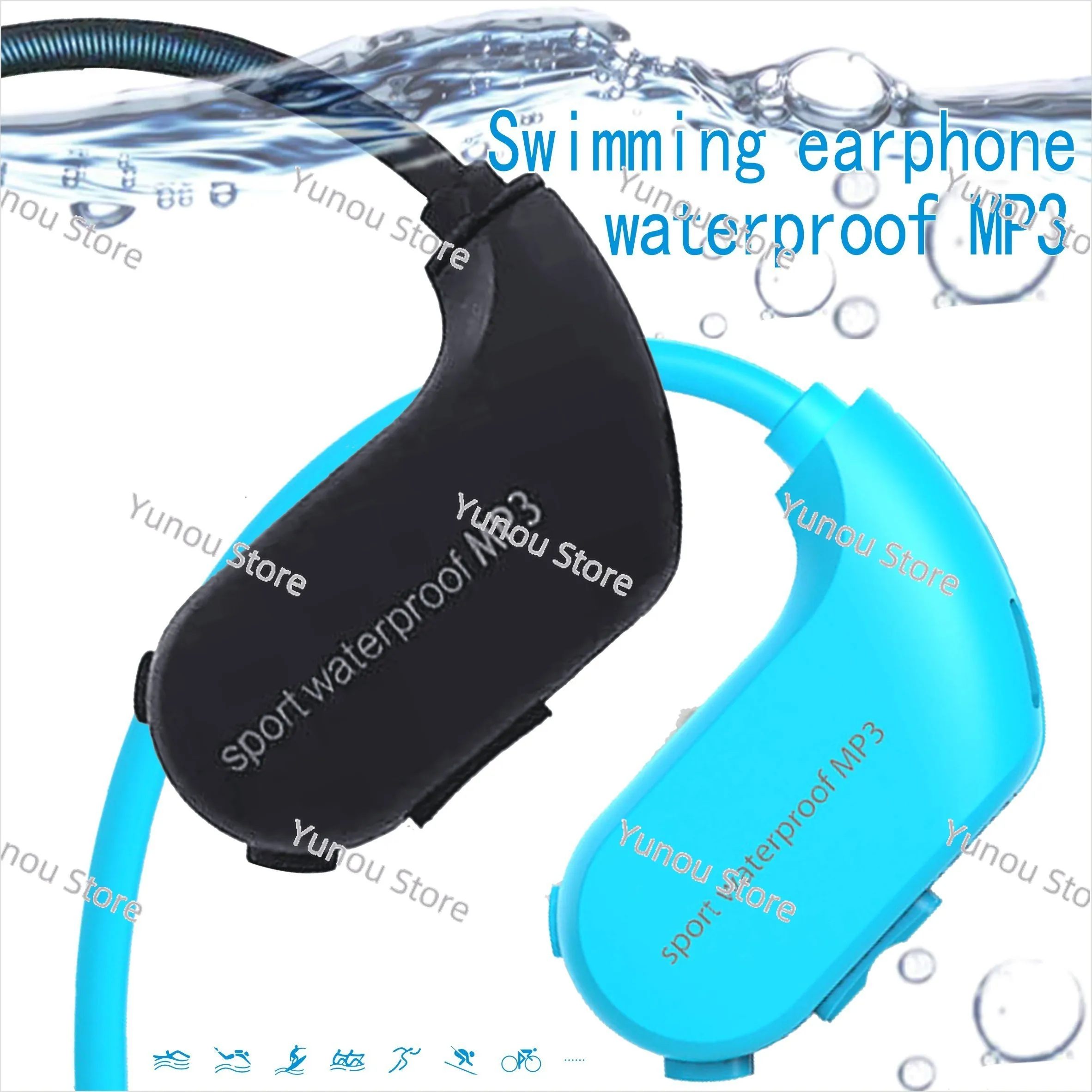 

MP3 Earphone Neckband IPX8 Headphone Menyelam Berenang Dengan Mikrofon Headphone Renang IPX8 Headset Bawah Air Pemutar