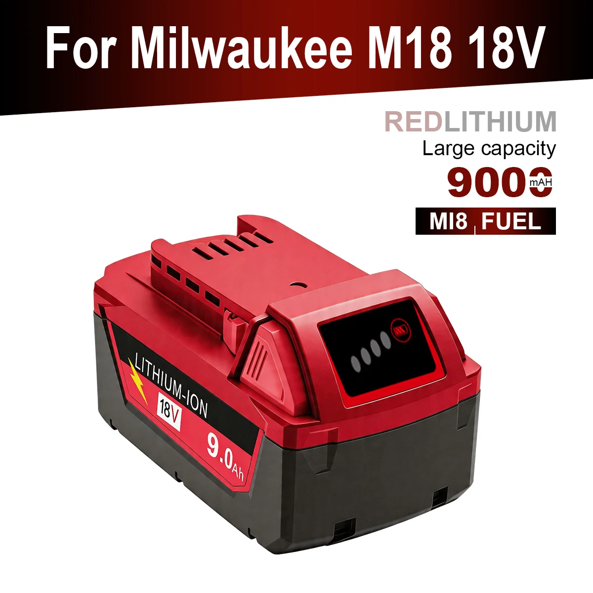 

Зарядное устройство для аккумуляторов Milwaukee M18 18В 6.0Ач/9.0Ач XC Li-ion, замена 48-11-1860 M18B5, для беспроводных электроинструментов