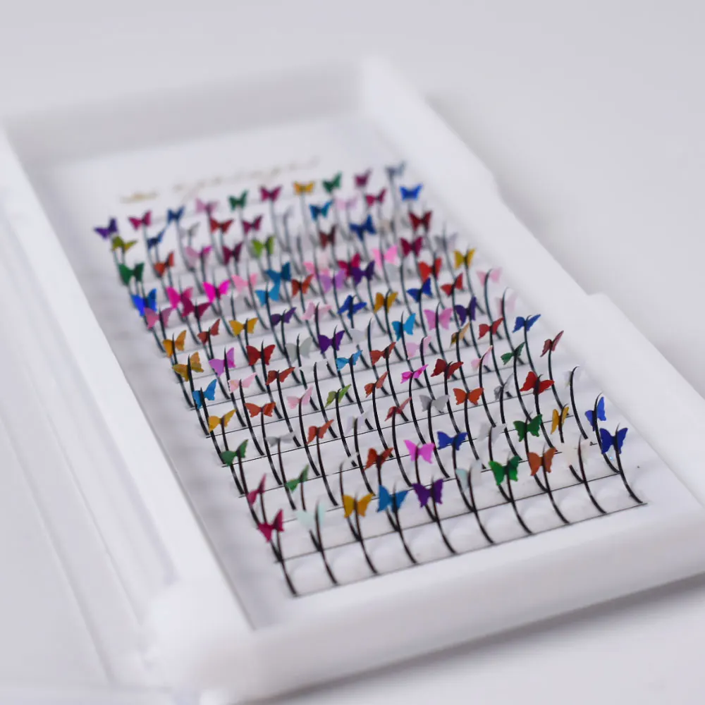 Multicolor Glitter Eyelashes 3D Mink Effect | Diamond-Embedded Party Lashes for Stage/Cosplay - Reusable Dramatic Wispy Glam