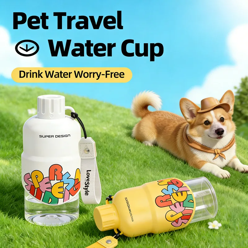 Botella agua portátil para perros con tazón 2 en 1 – Viajes y paseos - imagen 4
