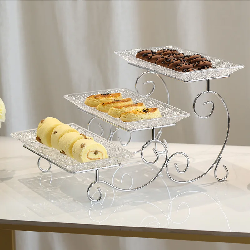 

European Style Creative Dessert Plate Home Living Room Dried Fruit Cake Rack Afternoon Tea Dim Sum Food Storage Containers