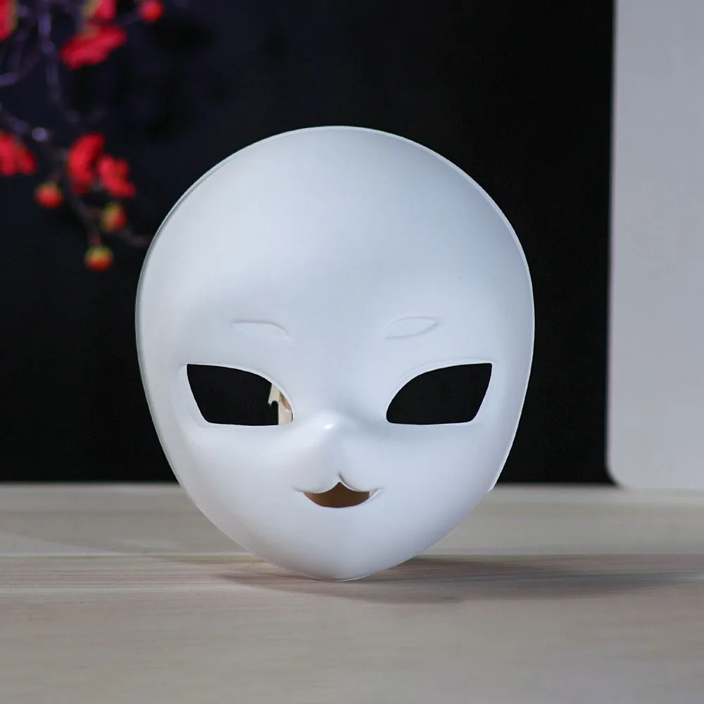 ด้วยเชือกหน้ากากแบบเต็มหน้า DIY หน้ากากพีวีซีหน้ากากสีขาวสําหรับงานปาร์ตี้แต่งตัวอุปกรณ์ประกอบฉากคอสเพลย์