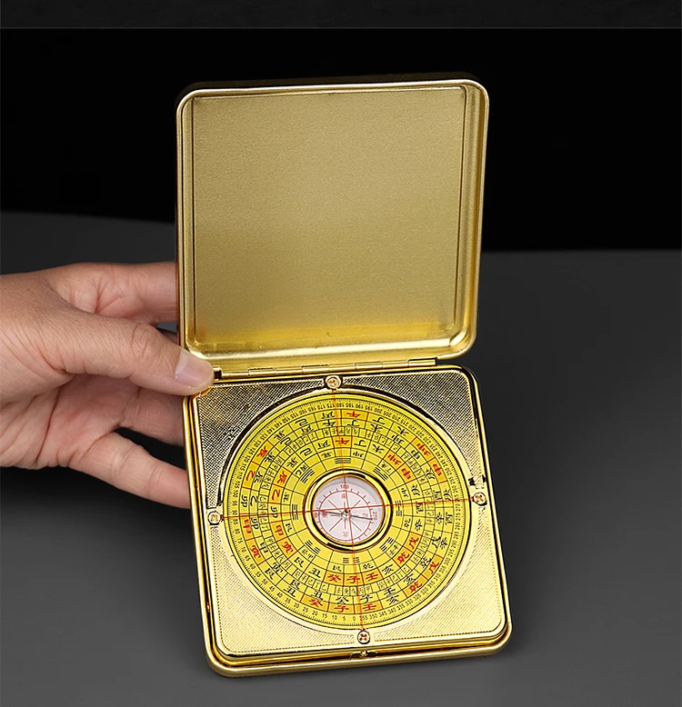 FengShui Chinese Ancient alloy compass high-precision professional three-in-one portable carry-on Luopan Home Decoration Accesso