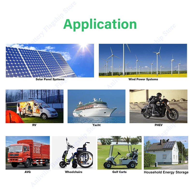 LiFePO4 baterie 12V 30Ah 50Ah 100Ah 120Ah 150Ah s Bluetooth BMS, 12,8V hluboký cyklus pro venkovní kempování, obytný vůz, loď, trollingový motor - náhled 6