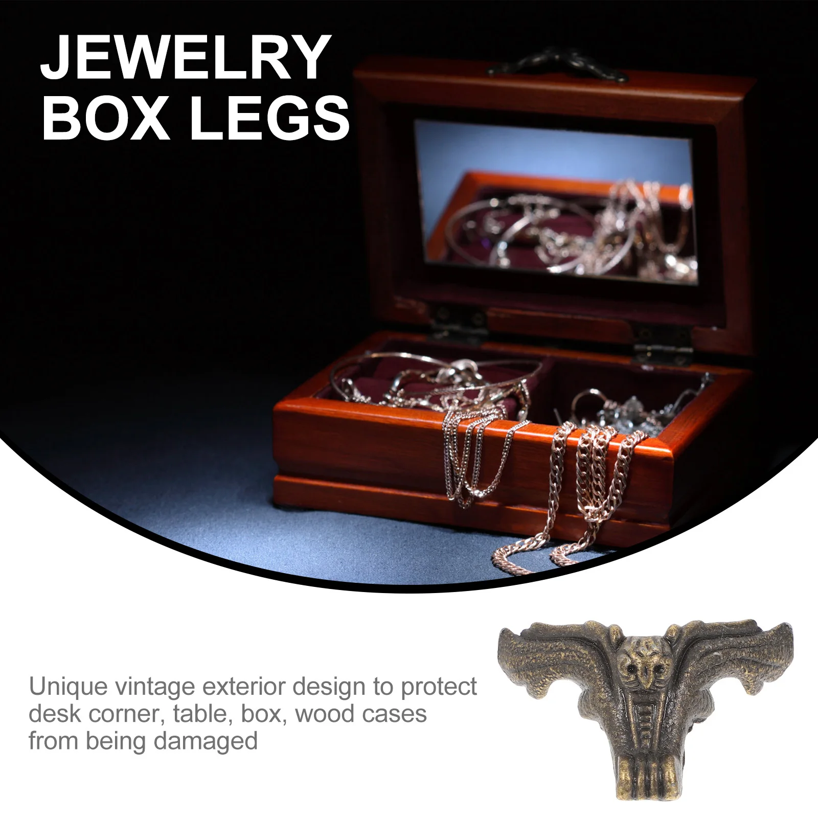 20 قطعة علبة خشبية على الطراز العتيق أرجل صندوق مجوهرات قدم ديكور واقي أثاث زوايا صندوق دعم الملحقات