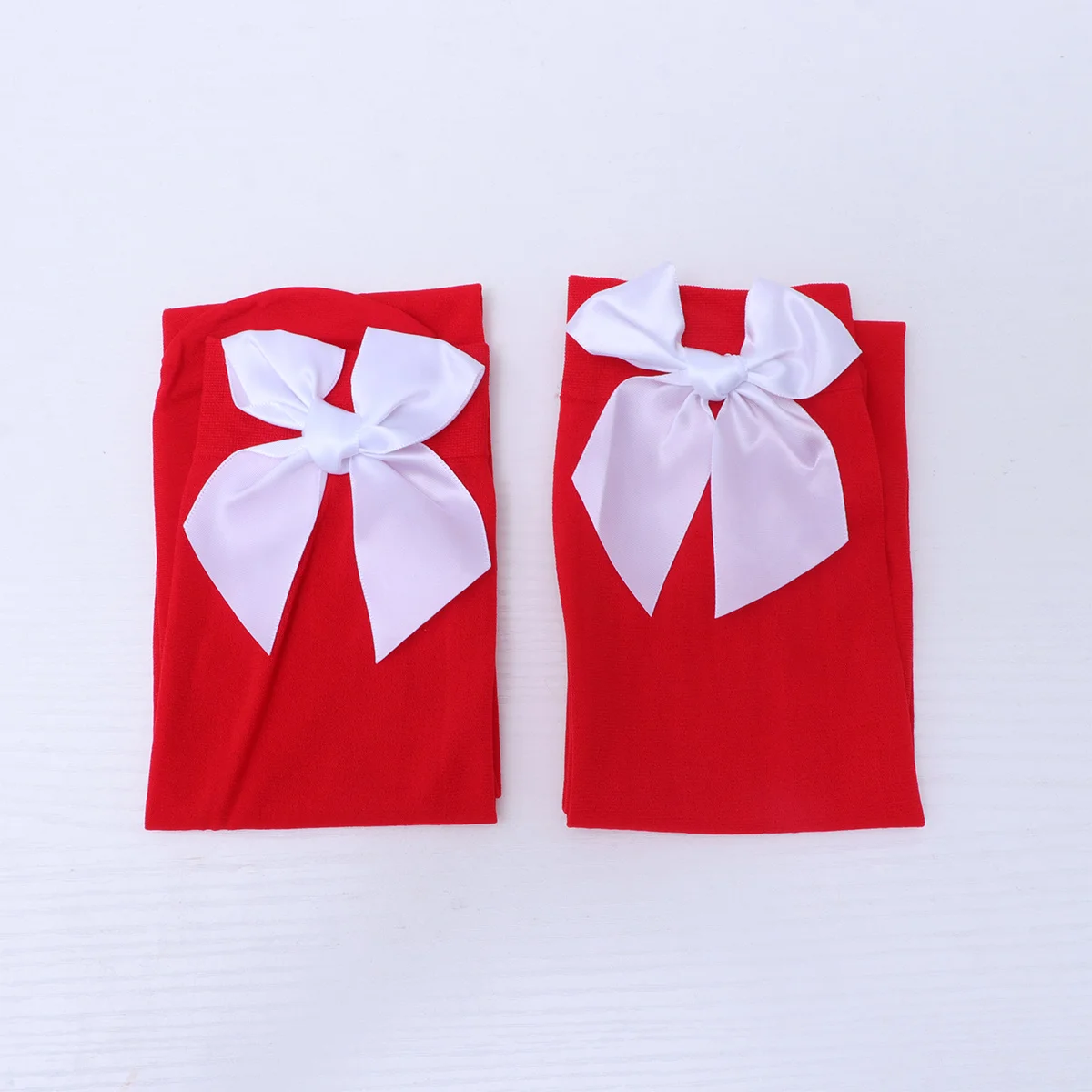1 زوج النساء Bowknot جوارب الجوارب الحمراء الأبيض القوس ملابس تنكرية للحفلات الدرجة العالية المواد لينة مطاطا المضادة للانزلاق دائم قابلة لإعادة الاستخدام #6