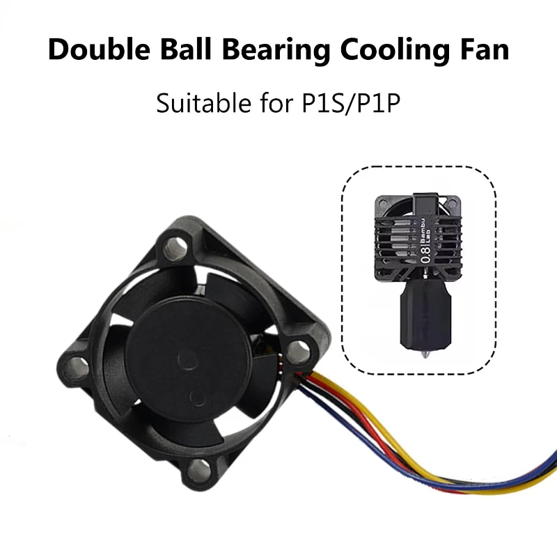 

Double Ball Bearings Air Blower Cooling Fan DC5V 2510 Extruder Hotend Cooling Fan for Bambu Lab P1P/P1S 3D Printer Tool