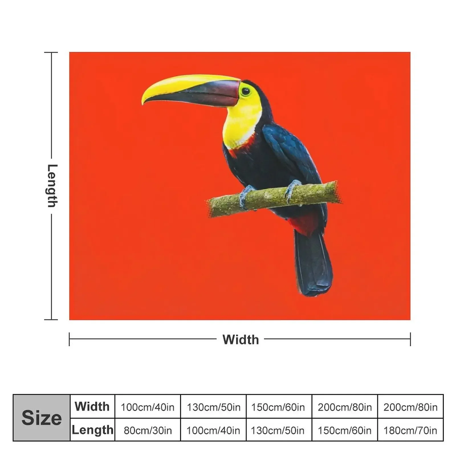 Toucan on a Branch Throw Blanket Softest Giant Sofa Bed Blankets