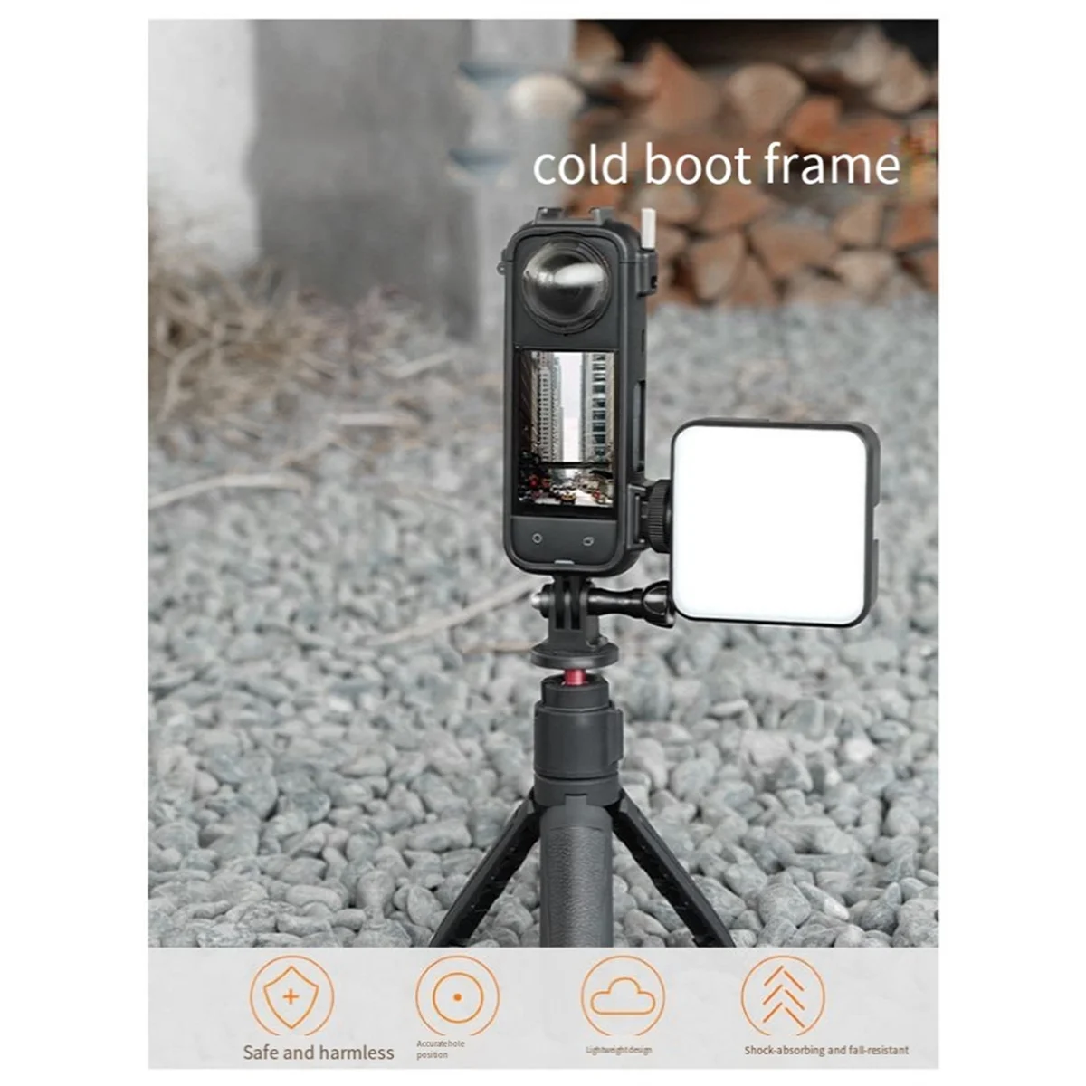 Отлично! Аксессуары для Insta360 X4, палка для селфи, защитная рамка, заполняющий светильник, штатив, предотвращает падение и снижение удара