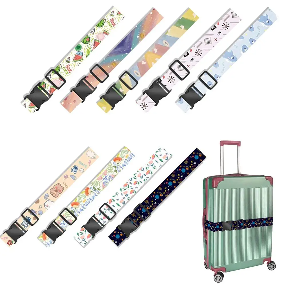 

Printed Luggage Strap Security Adjustable Suitcase Belt Multicolour Baggage Tie Belts Travel Camping Bag Accessories