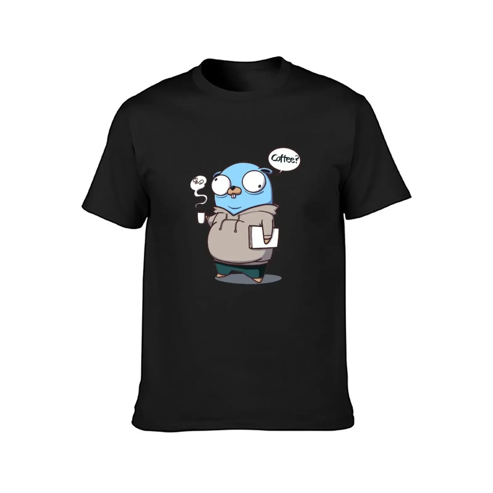 Golang Gopher Developer and His Soul T-Shirt plus size clothes anime clothes basketball graphic tees plain white t shirts men