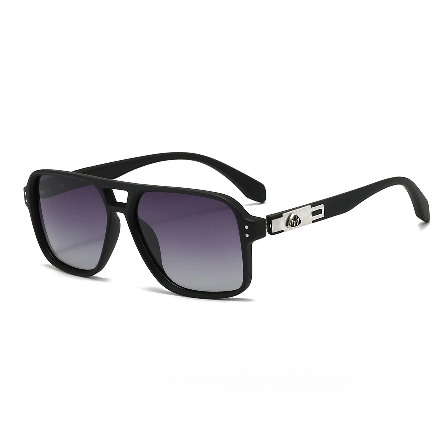 

Metal Rice Nail Double Beam Large Frame Polarized Sunglasses for Women and Men Fashion Letter UV400 Sunglasses Cycling Glasses