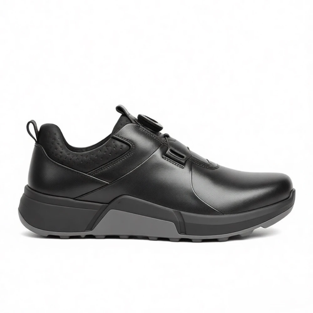 Trendy New Real Genuine Leather Shoes Men Rotary Button Lazy Easy Wear Walking Luxury Cowhide Sneakers Street Business Office
