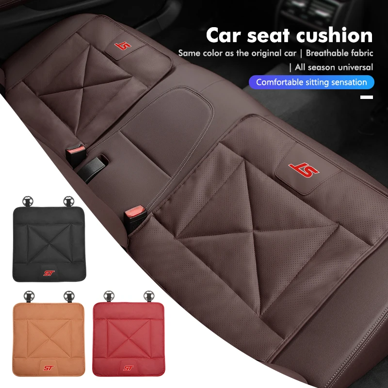 Breathable Car Seat Cover Cushion Mat Leather Seat Cushion For Ford S-MAX Kuga Mondeo Fusion KA Everest Escape ST Racing