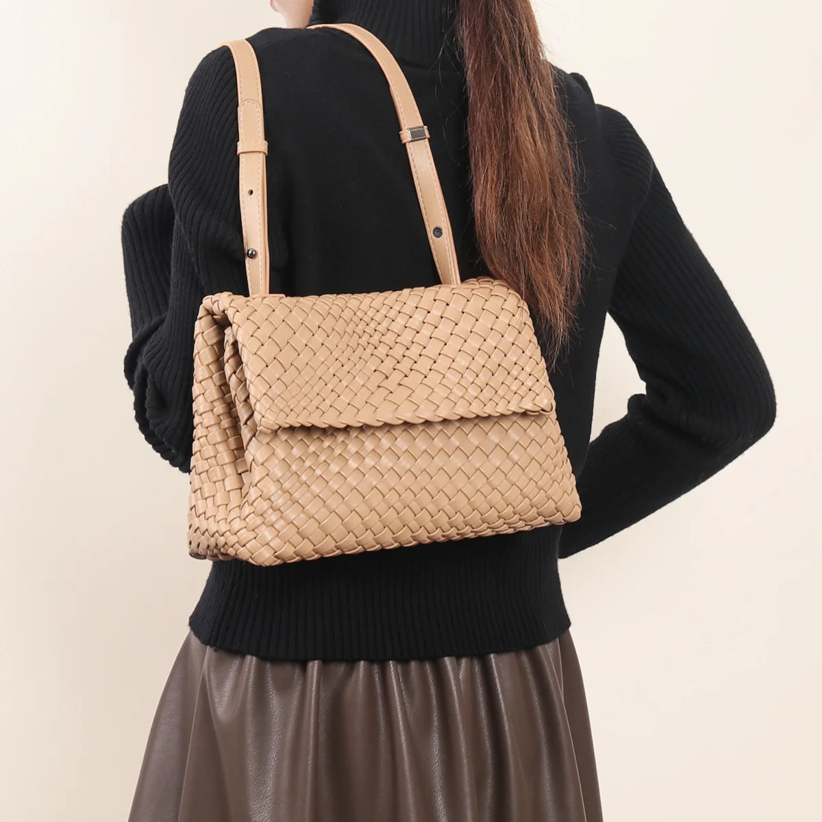 

Hanrted Faionable Underarm Bag Women's 2024 New Versatile Commuter Single oulder Crossbody Bag Trendy Handwoven Bag