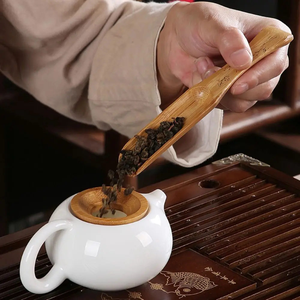 Portable 2023 Handmade Teaware Accessories Household Bamboo Tea Shovel Teaspoon Coffee Spoon Tea Scoop