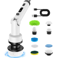 Cordless Electric Spin Scrubber with 9 Replacement Head Dual Speed Electric Brush for Cleaning Power Bathroom Scrubber for Home