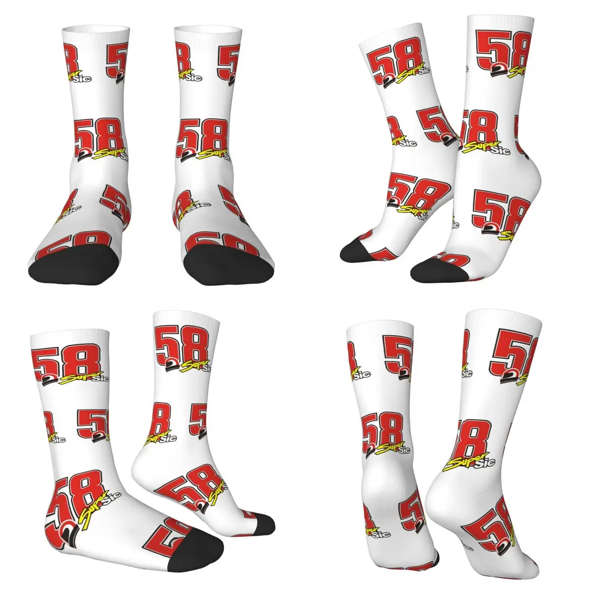 

Носки Marco Simoncelli 58, супер Sic, впитывающие пот чулки в стиле Харадзюку, аксессуары, длинные носки для мужчин и женщин, рождественские подарки