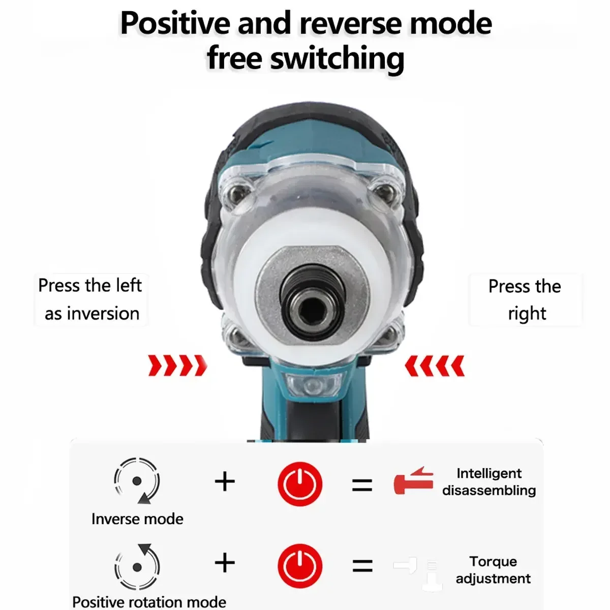 18V Electric Screwdriver Brushless Cordless Screwdriver Impact Drill Impact Driver Rechargeable Driver for Makita 18V Battery