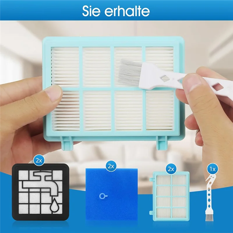 

【Buyers】Replacement Filters 2 SET For Power Pro Compact FC8010/01 FC9330 FC9331 FC9332 FC9333 FC9334 FC9555 Vacuum Acces