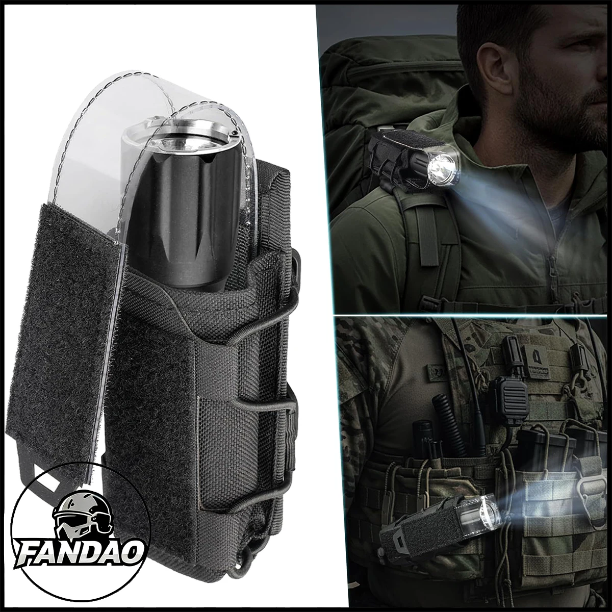 Tactical Waist-Mounted Flashlight Holster Multipurpose Duty Belt Accessory Pack for Work Belt Adventure Outdoor Sports Hunting