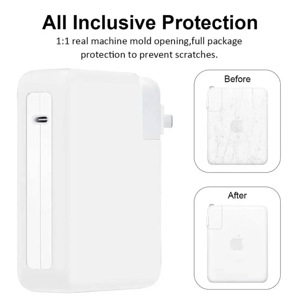 Anti-fall Charger Adapter Case USB-C Silicone Battery Charger Sleeve Anti-collision Shockproof for MacBook Pro 140W