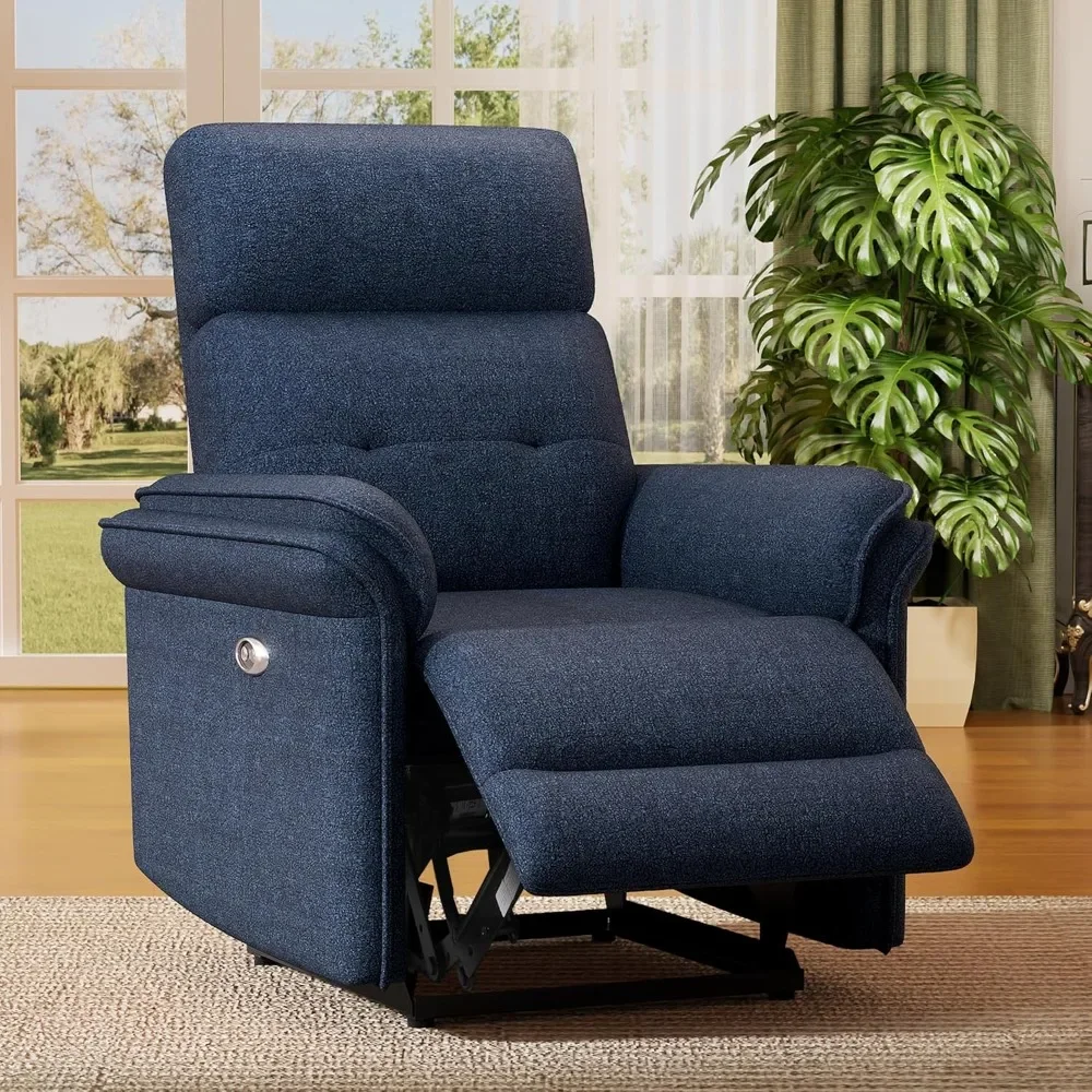 

Power Recliner Chair with Adjustable Backrest Footrest,Ultra-Comfy Velvet Reclining Chair with Overstuffed Arms & Lumbar Support