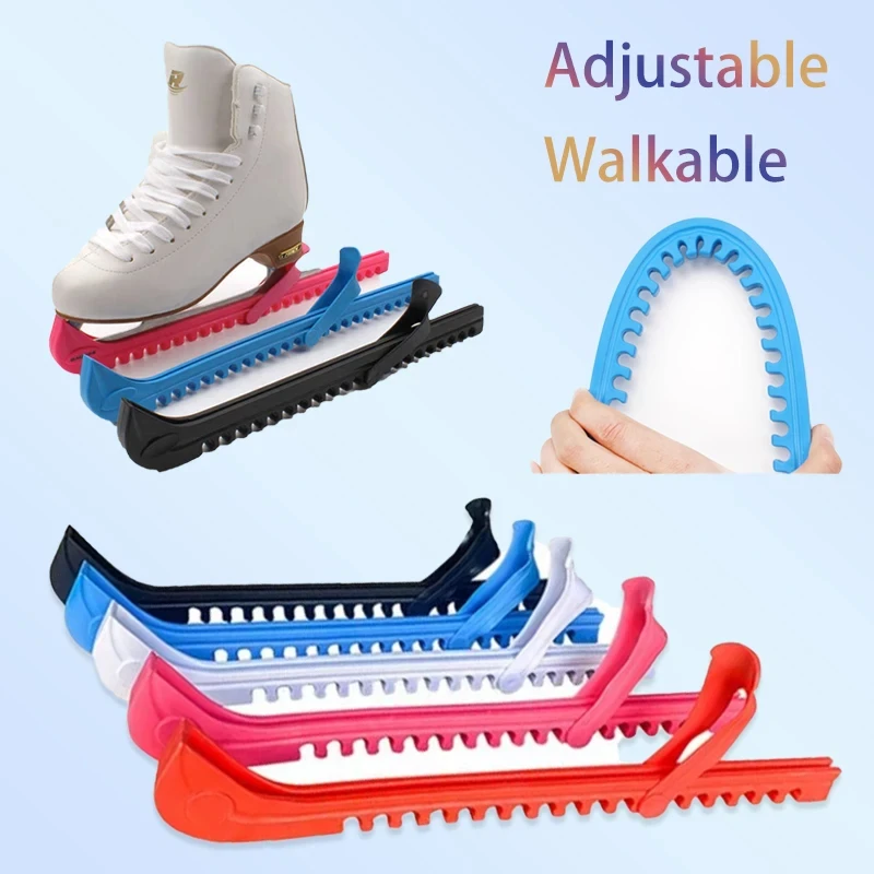 Universal 1 par figura capa de lâmina de hóquei no gelo sapatos de skate de gelo protetor de pvc antiderrapante resistente ao desgaste walk-able