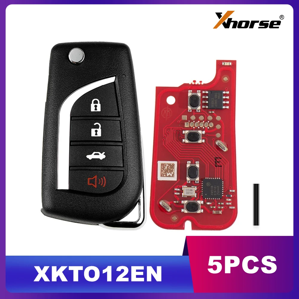 

Xhorse XKTO12EN проводной дистанционный ключ 2-го поколения TOY.T Style Flip 4 кнопки обновленная версия XKTO10EN 5 шт./лот