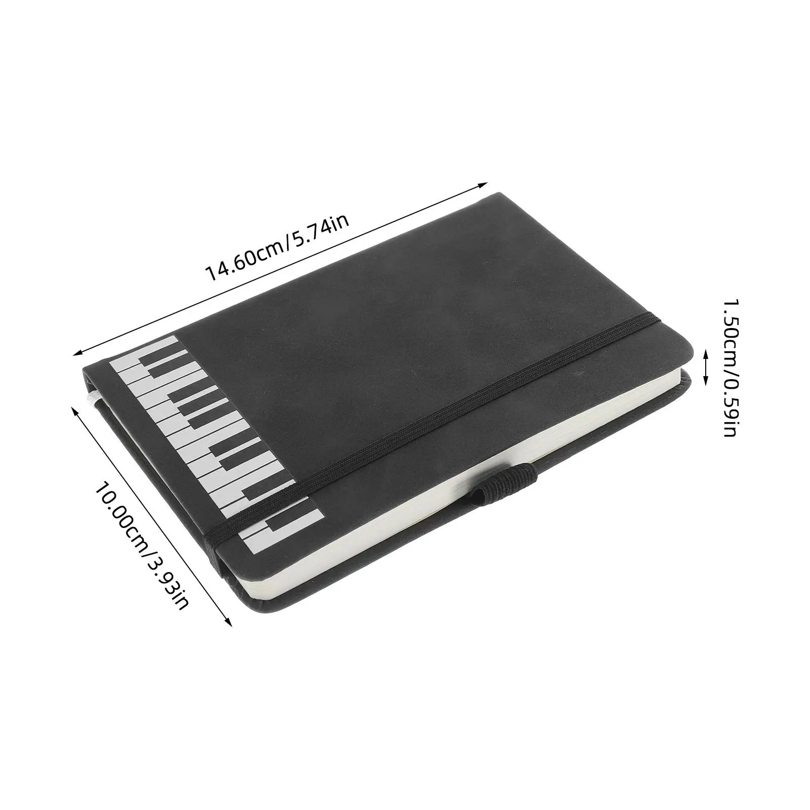 Musikthema, vom Klavier inspiriertes A6-Notizbuch, Weihnachts-Taschenjournal, Business-Planer, Tagebuch, Zeichenbuch für Büroangestellte – Detail 4