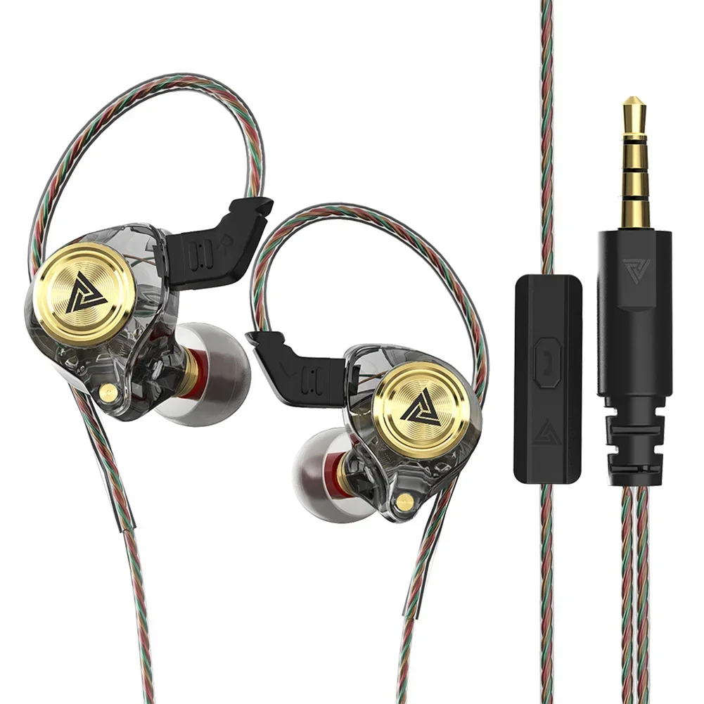 

3.5m QKZ AK3 FiLe Wired Earphone With Microphone HiFi Music Monitor Bass Headphones Line Control Earphone Wired Headset