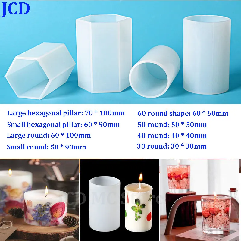 

Cylinder Silicone Mold DIY Clay Crafts Candle Mould Aromatherapy Candle Wax Molds Resin Plaster Craft Casting Mould Home Decor