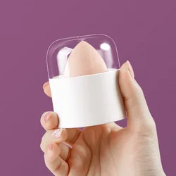 Beauty Egg Storage Box Independent Sponge Egg Storage Box with Lid Portable Travel Breathable Dustproof Powder Puff Box