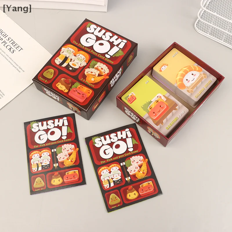 1 Box Sushi Go Family Gathering Board Game Card Fun Card Game Party Interactive Card Game Creative Small Gift Holiday Accessory