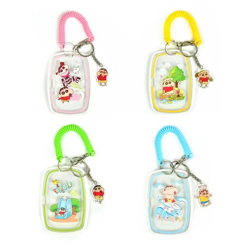 Crayon Shin-Chan Acrylic Transparent Card Cover Kawaii Cartoon Cute Access Card Public Transport Card Meal Card Protective Cover