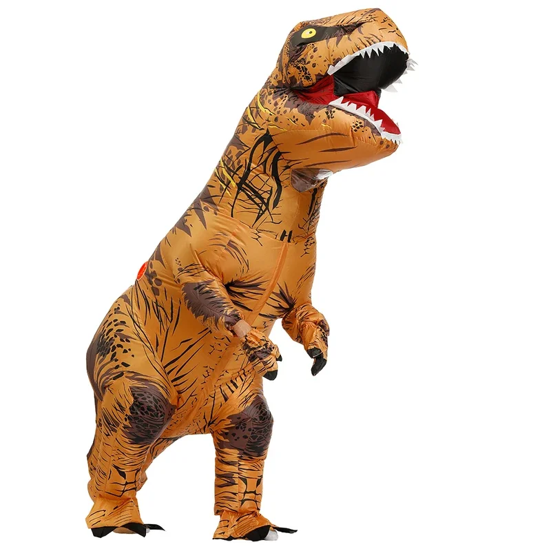 Adult Kids Inflatable Dinosaur Costume T-Rex Cosplay Party Anime Fancy Dress Suit Halloween Costumes for Man Woman