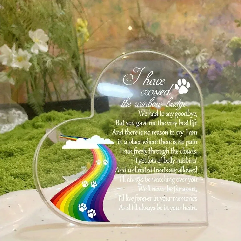 CIFBUY Acrylic Wall Art Pet Memorial Plaque Unique Sentimental Gift Indoor Outdoor Home Office Farmhouse Decor Durable