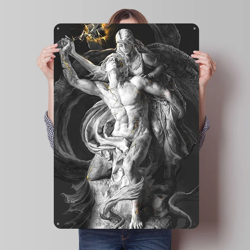 Shatter Printed Poster Customized Retro Wall Art Vintage Metal Tin Signs for Gaming Room Decoration Garage Bedroom Decorations