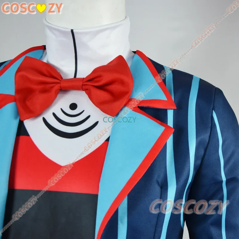 Mr. Vox Anime Hazbin Vox Cosplay Costume Suit Toy Scary Demon Clothes Vox Uniform Cosplay Halloween Role Party Man Outfits Masks