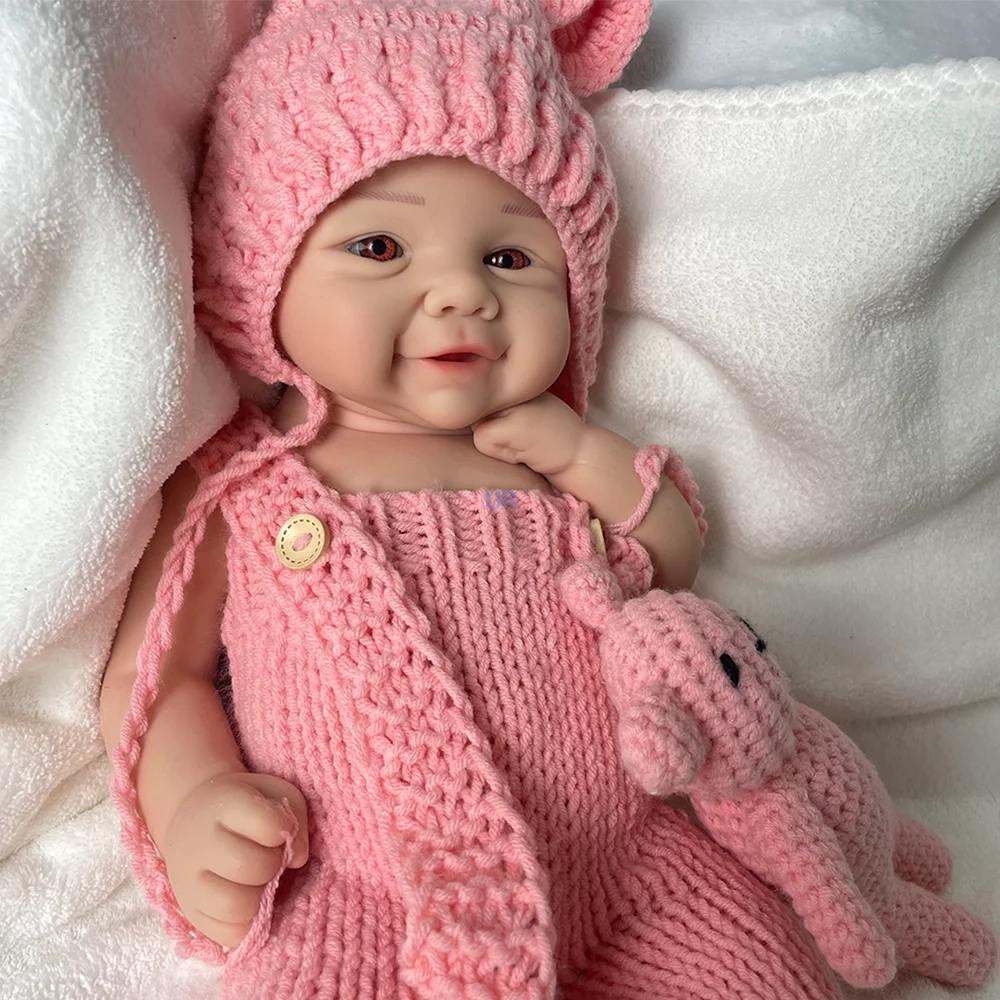 

18 Inch Silicone Reborn Baby Dolls Girl Lifelike Newborn Babies Dolls Handmade Painted Doll Artist Collectors Doll Enthusiasts