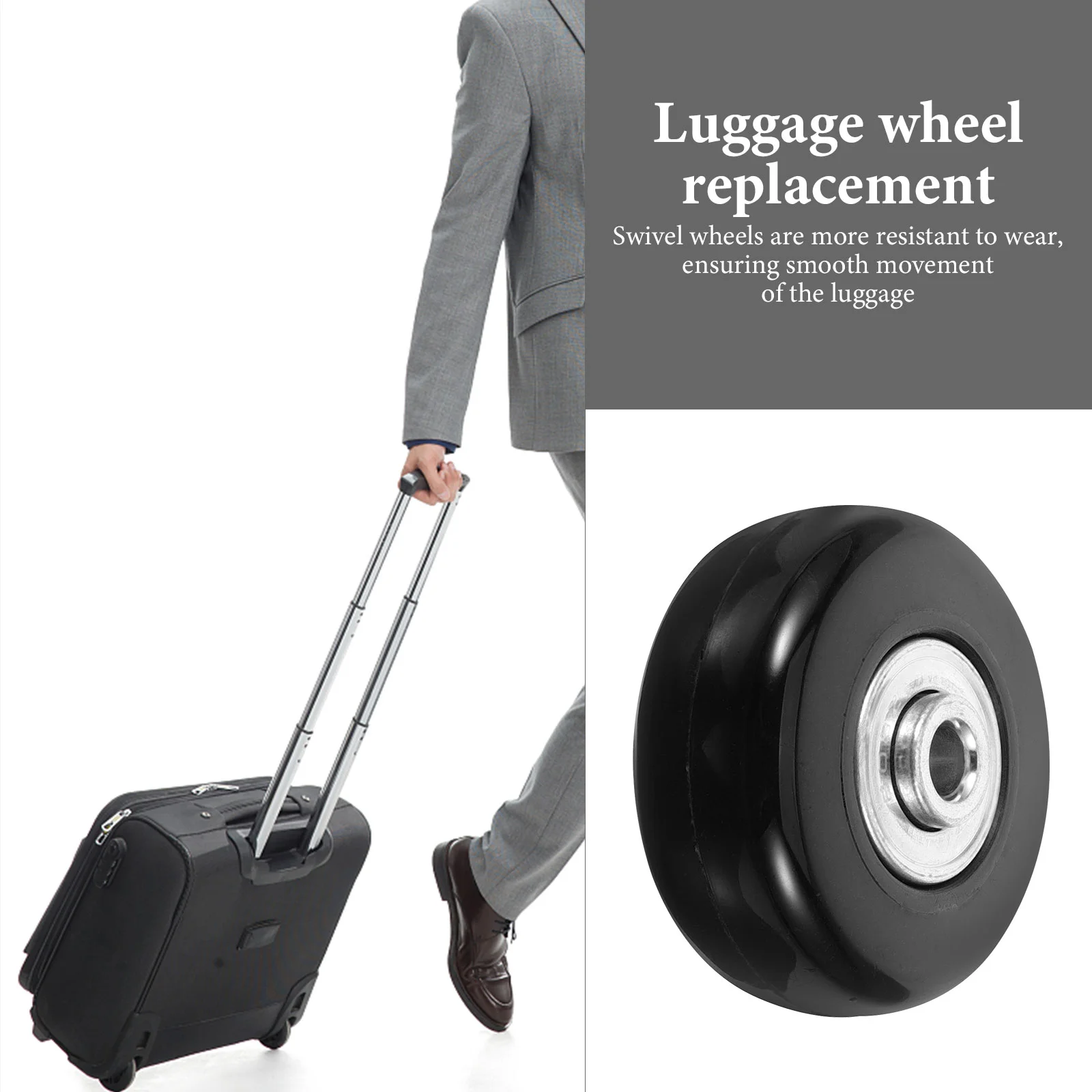 2 ชิ้นเปลี่ยนล้อสําหรับกระเป๋าเดินทางอะไหล่กระเป๋าเดินทาง Universal Maintenance Travel