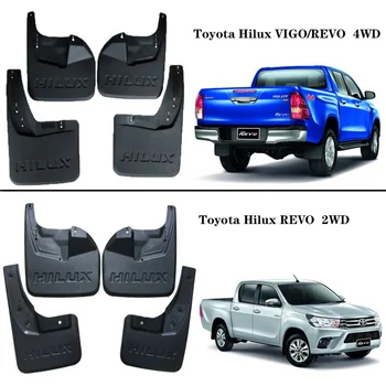 Çamur fleps çamurluk sıçrama korumaları 4 adet Toyota HILUX VIGO/REVO 4WD 2WD 2015-2019