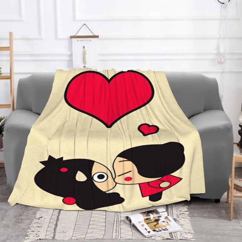 

Baby Blanket Sofa Winter Pucca Bed Blankets & Throws Machine Washable Furry Throw Fluffy Soft Fleece Beds Custom Nap Anime Car